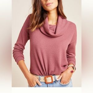Anthropologie Cowl Neck Victoria Hacci Pullover- mauve